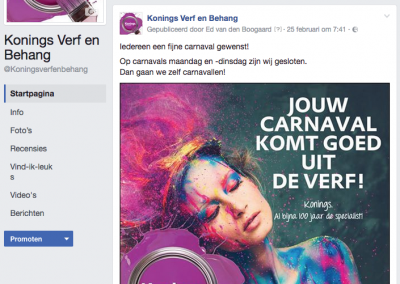 Facebook campagne | Konings Verf en Behang