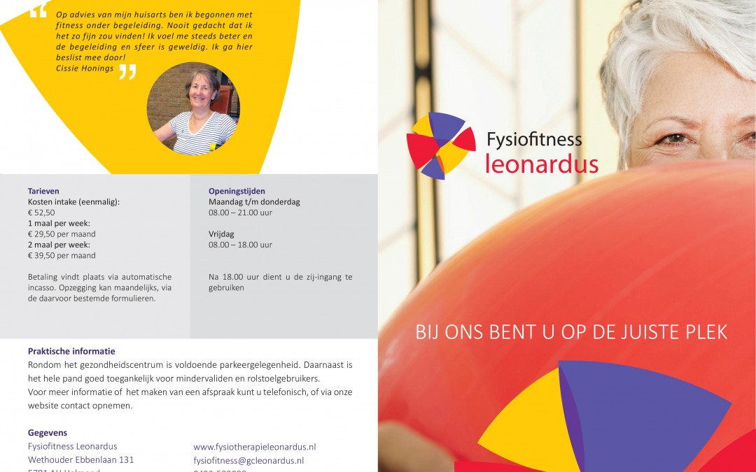 Folder design & druk | Fysiotherapie Leonardus